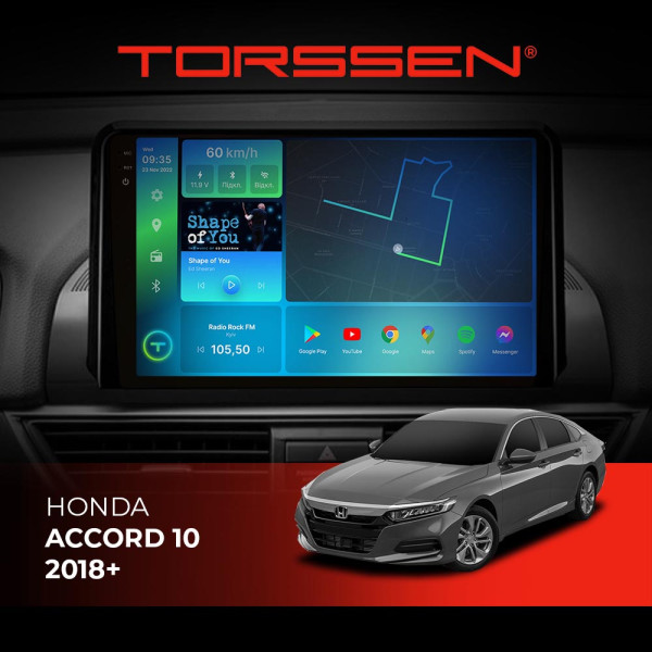 Штатна магнітола Torssen 2K Honda Accord 10 2018+ F108256 4G Carplay DSP