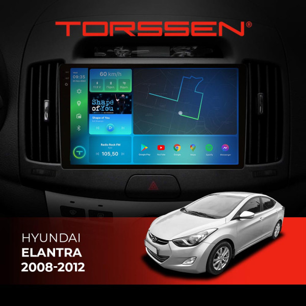 Штатна магнітола Torssen 2K Hyundai Elantra 08-12 F98256 4G Carplay DSP