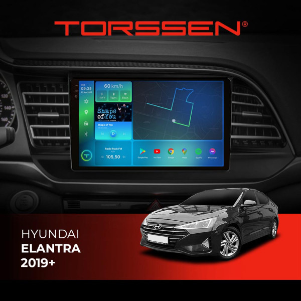 Штатна магнітола Torssen 2K Hyundai Elantra 19+ F98256 4G Carplay DSP