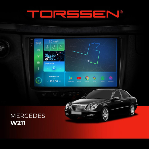 Штатна магнітола Torssen 2K Mercedes W211 F98256 4G Carplay DSP