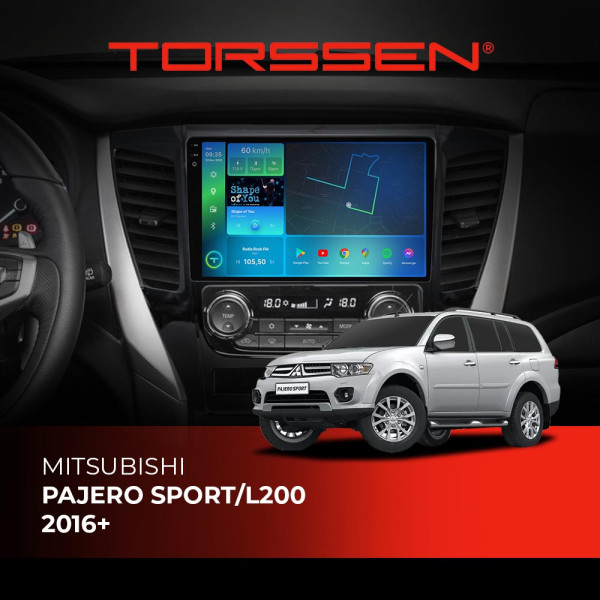Штатна магнітола Torssen 2K Mitsubishi Pajero  Sport/L200 2016+ F98256 4G Carplay DSP