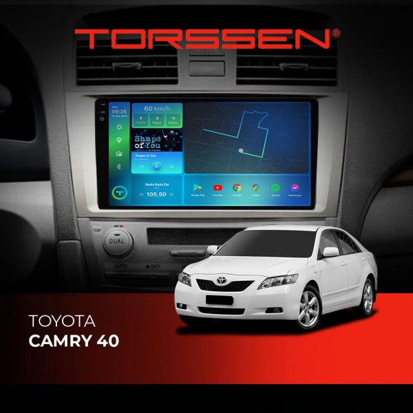Штатна магнітола Torssen 2K Toyota Camry 40 F98256 4G Carplay DSP