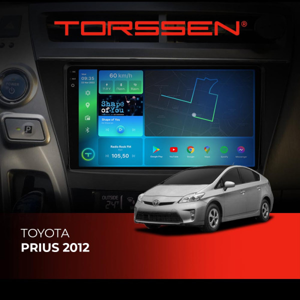 Штатна магнітола Torssen 2K Toyota Prius 12 F98256  4G Carplay DSP
