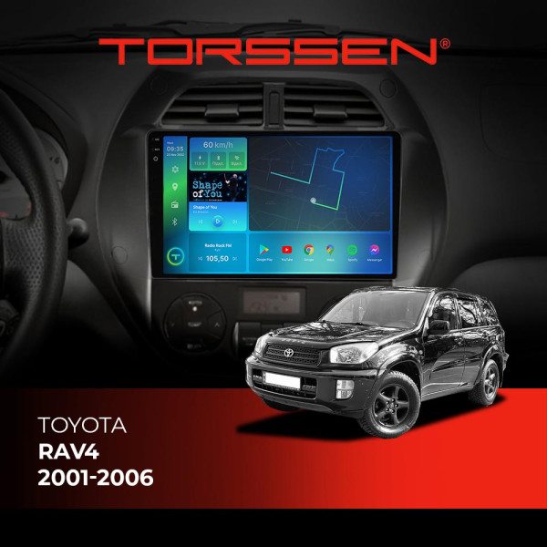 Штатна магнітола Torssen 2K Toyota Rav4 2001-2006 F98256  4G Carplay DSP