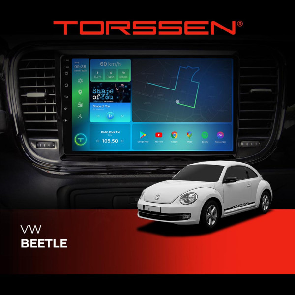 Штатна магнітола Torssen VW Beetle F98256 4G Carplay DSP