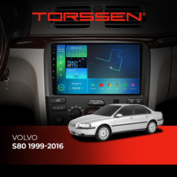 Штатна магнітола Torssen Volvo S80 99-16 F98256 4G Carplay DSP