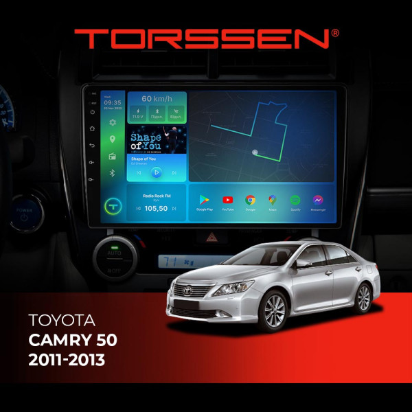 Штатная магнитола Torssen Toyota Camry 50 2011-2013 F98256 4G Carplay DSP с кнопками