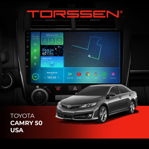 Штатна магнітола Torssen Toyota Camry 50 USA F108256 4G Carplay
