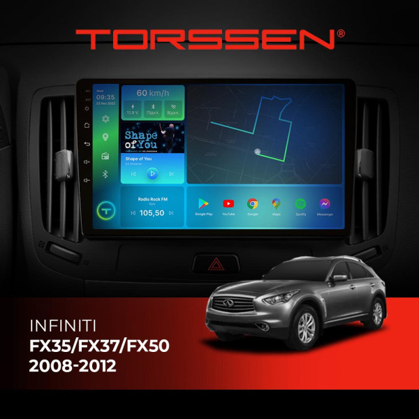Штатная магнитола Torssen Infiniti FX35/FX37/FX50 2008-2012 F98256 4G Carplay DSP