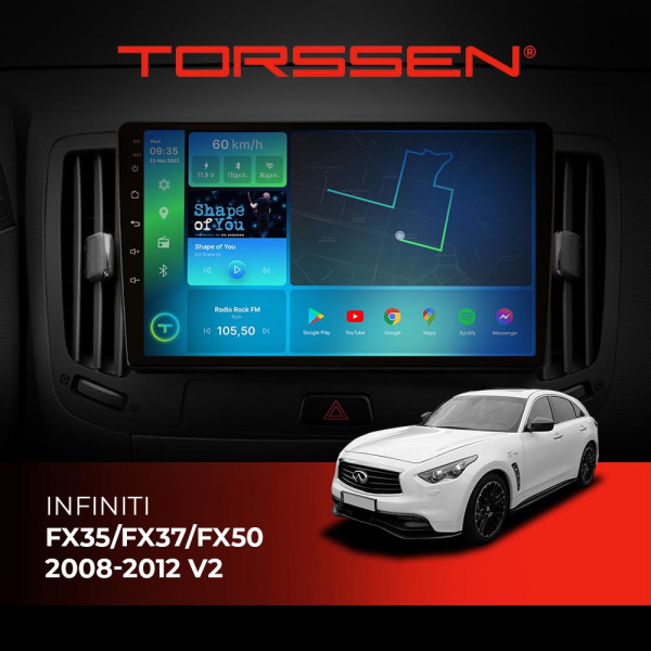 Штатная магнитола Torssen Infiniti FX35/FX37/FX50 2008-2012 V2 F98256 4G Carplay DSP