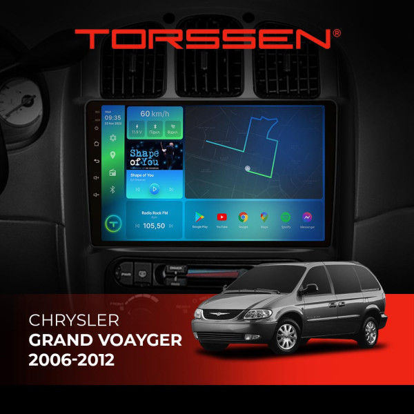 Штатна магнітола Torssen Chrysler Grand Voayger 2006-2012 F108256 4G Carplay DSP