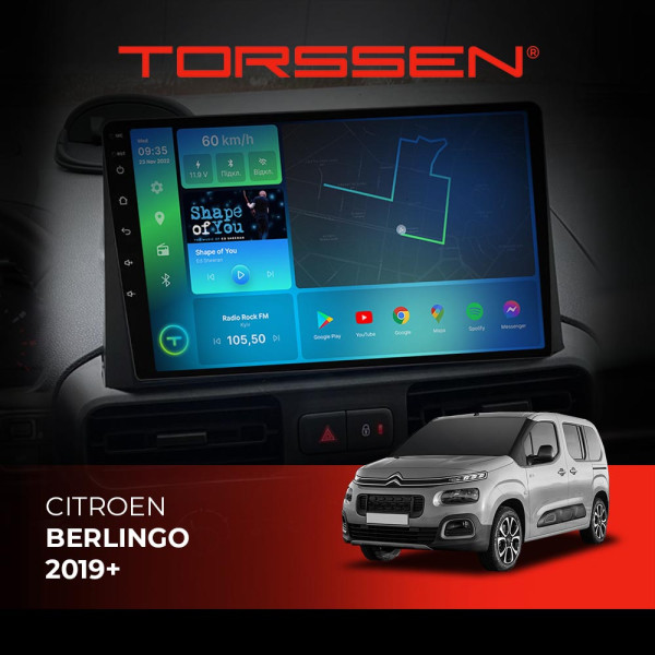 Штатна магнітола Torssen Citroen Berlingo 2019+ F108256  4G Carplay DSP