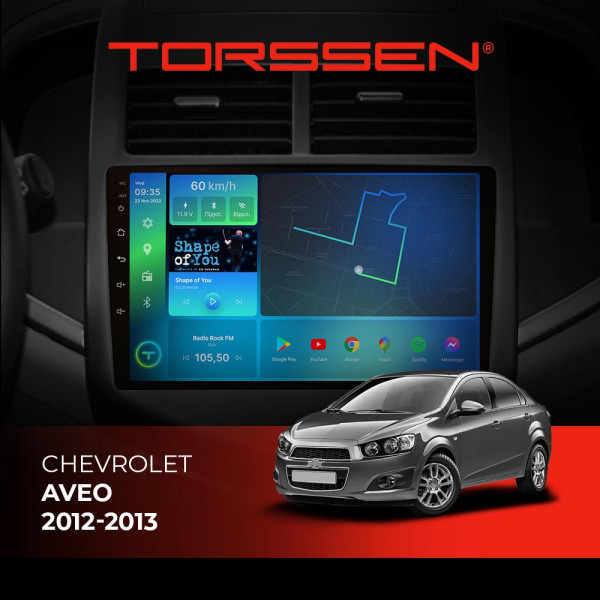 Штатна магнітола Torssen Chevrolet Aveo 12-13 F98256 4G Carplay DSP
