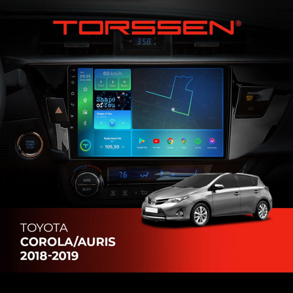 Штатна магнітола Torssen Toyota Corola/Auris 18-19 F108256 4G Carplay
