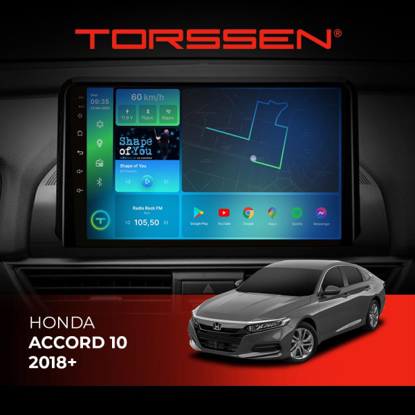 Штатна магнітола Torssen Honda Accord 10 2018+ NEW F98256 4G Carplay DSP
