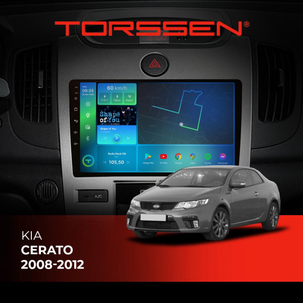 Штатная магнитола Torssen Kia Cerato 08-12 F98256 4G Carplay DSP