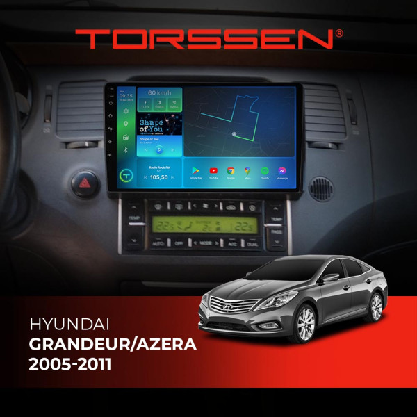 Штатна магнітола Torssen Hyundai Grandeur/Azera 05-11 F98256 4G Carplay DSP