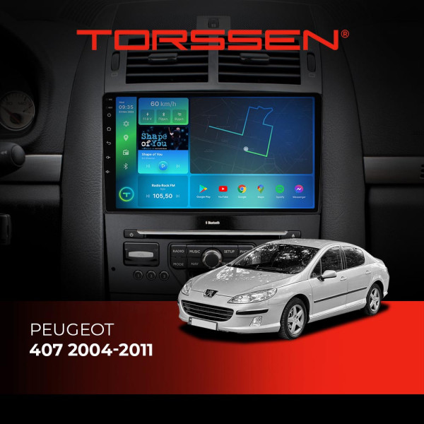 Штатная магнитола Torssen Peugeot 407 04-11 F98256 4G Carplay DSP