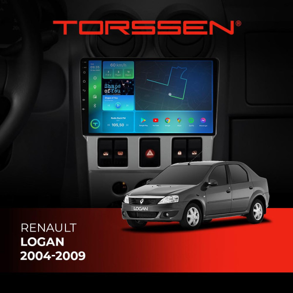 Штатная магнитола Torssen Renault Logan 2004-2009 F98256 4G Carplay DSP