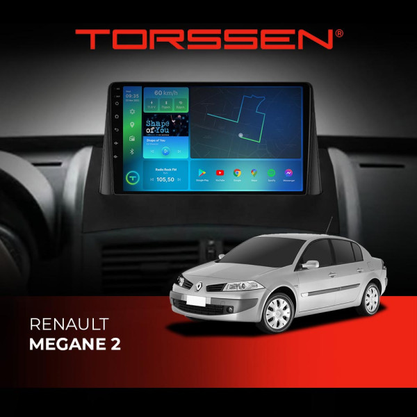 Штатна магнітола Torssen Renault Megane 2 F98256 4G Carplay DSP