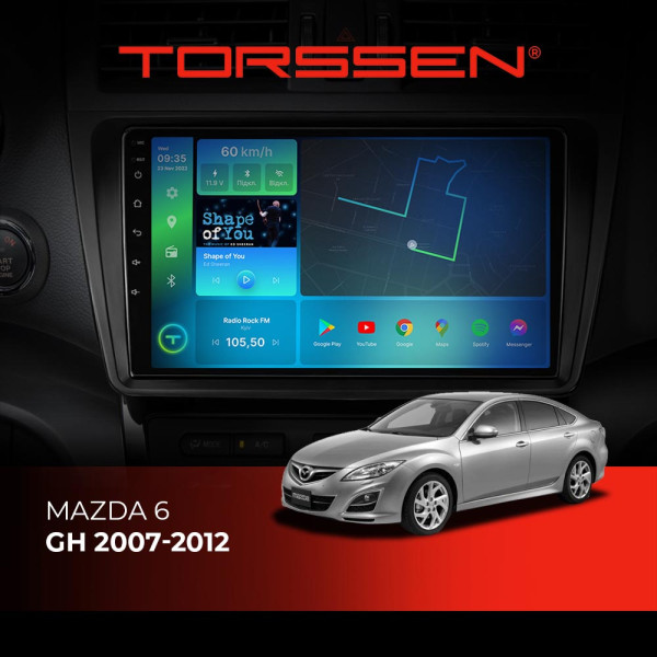 Штатна магнітола Torssen Mazda 6GH 2007-2012 F98256 4G Carplay