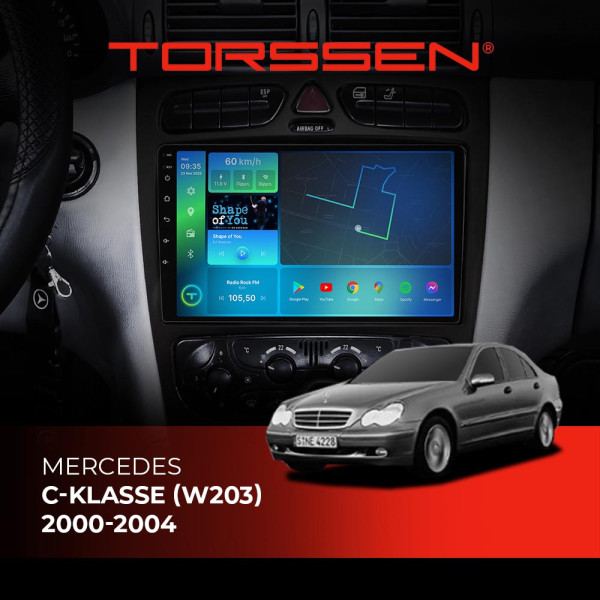 Штатна магнітола Torssen Mercedes C-klasse (W203) 2000-2004 F98256 4G Carplay DSP