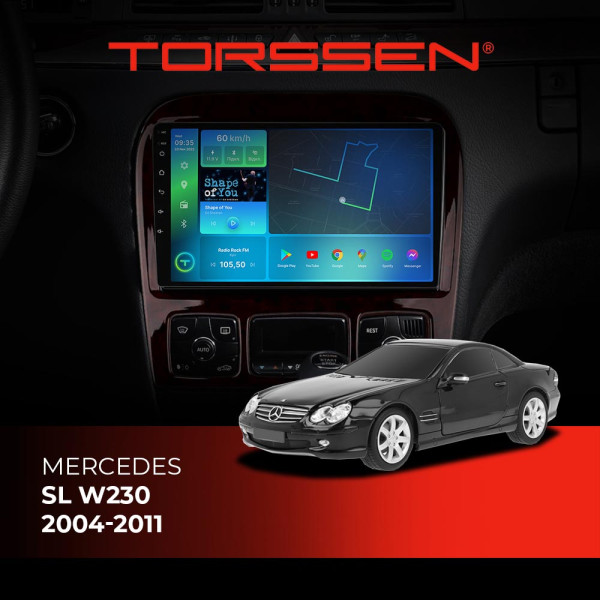 Штатна магнітола Torssen Mercedes SL W230 04-11 F98256 4G Carplay DSP