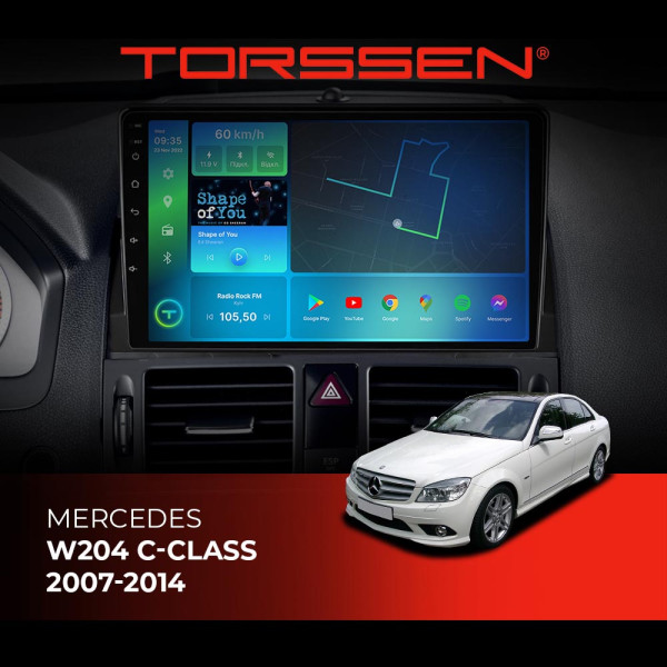 Штатна магнітола Torssen Mercedes W204 C-class 07-14 F98256 4G Carplay DSP