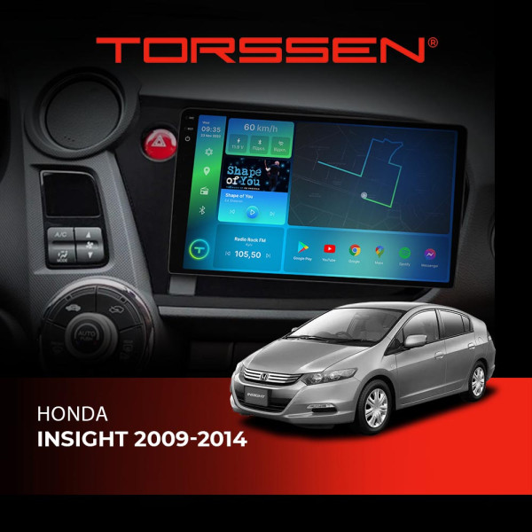Штатна магнітола Torssen 2K Honda Insight 2009-2014 F96128 4G Carplay DSP