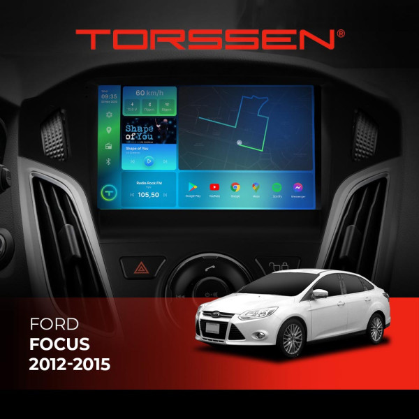Штатна магнітола Torssen 2K DTS Ford Focus 12-15 F9432 4G Carplay DSP