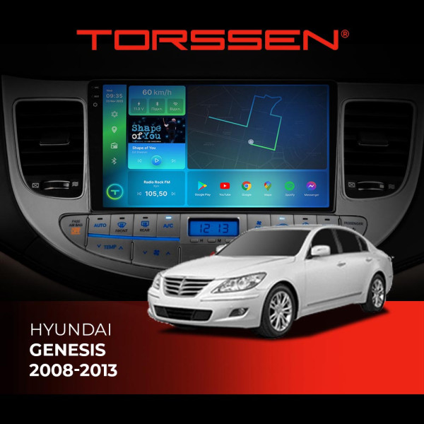 Штатна магнітола Torssen 2K DTS Hyundai Genesis 2008-2013 F9432 4G Carplay DSP