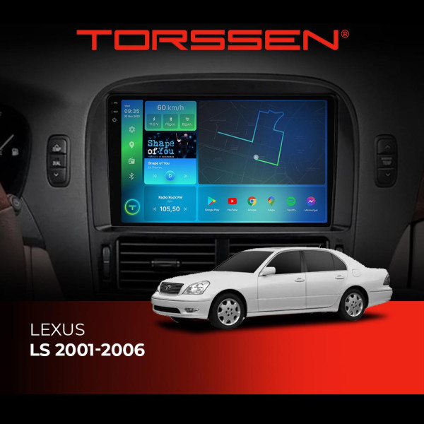 Штатна магнітола Torssen 2K DTS Lexus LS 01-06 F9432 4G Carplay DSP