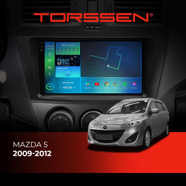 Штатна магнітола Torssen  2K DTS Mazda 5 09-12 F9432 4G Carplay DSP