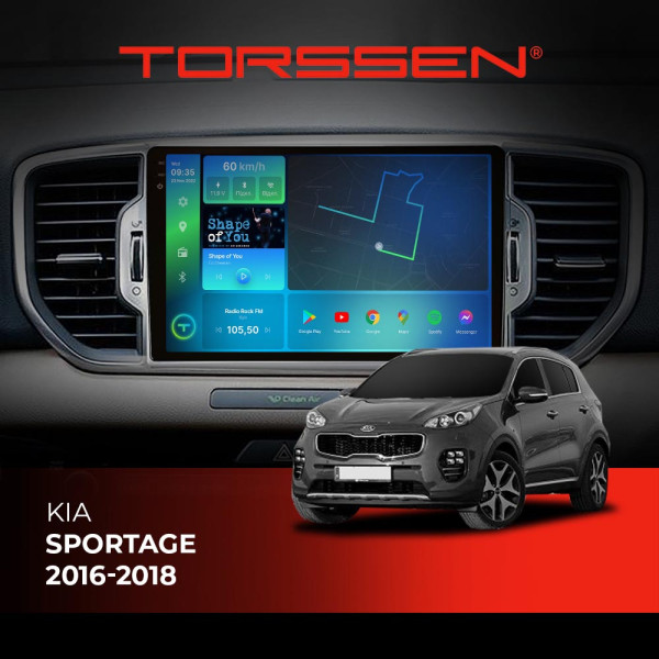 Штатна магнітола Torssen 2K DTS Kia Sportage 2016-2018 F9432 4G Carplay DSP