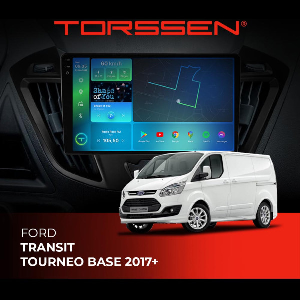 Штатна магнітола Torssen 2K DTS Ford Transit Tourneo base 17+ F10432 4G Carplay DSP