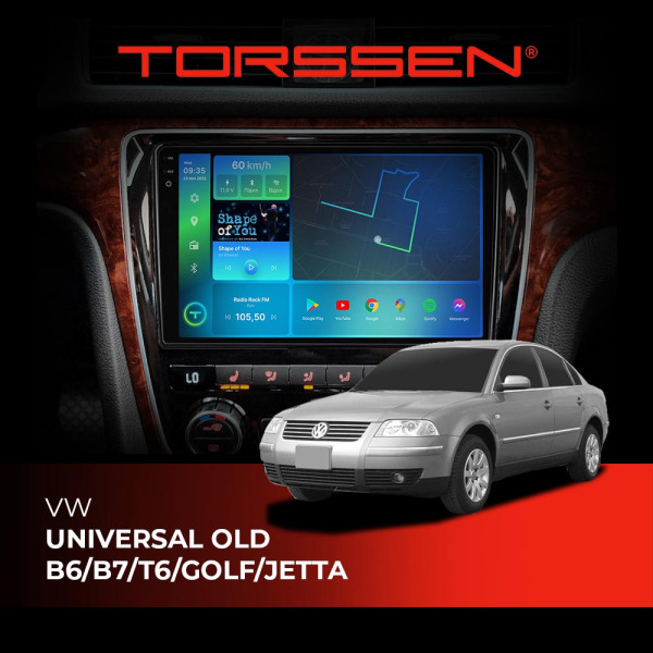 Штатна магнітола  Torssen 2K DTS VW Universal Old B6/B7/T6/Golf/Jetta F10432 4G Carplay DSP