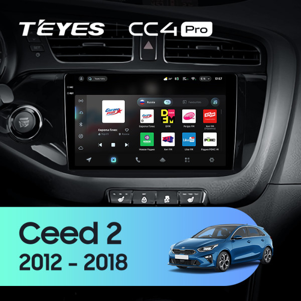 Штатна магнітола Teyes CC4 Pro 12+256 Gb Kia CEED Cee'd 2 JD 2012-2018 9" 2k