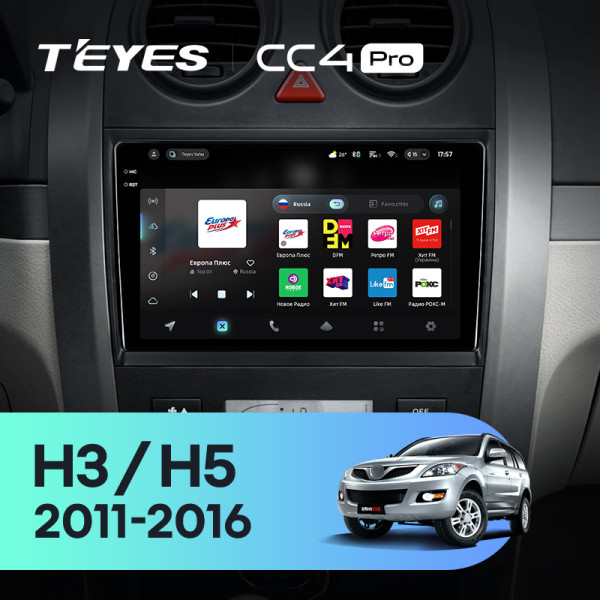 Штатна магнітола Teyes CC4 Pro 12+256 Gb Great Wall Hover Haval H5 1 2010-2017 9" 2k