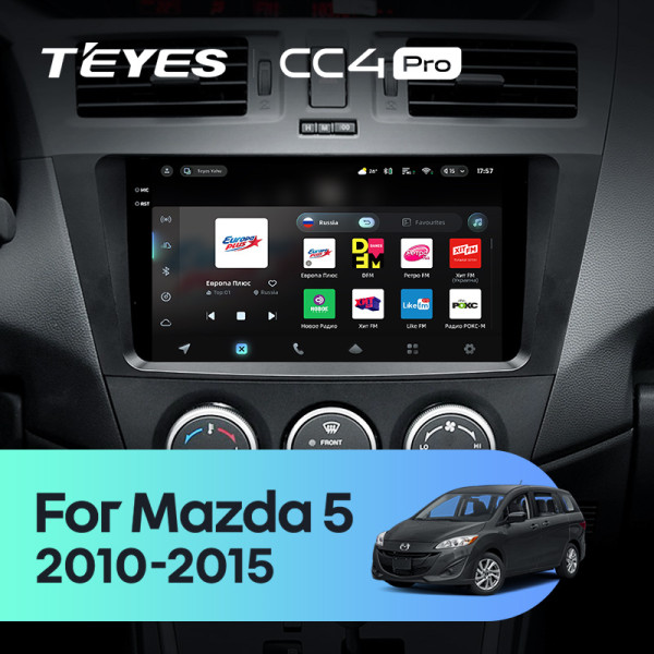 Штатна магнітола Teyes CC4 Pro 12+256 Gb Mazda 5 3 CW 2010-2015 9" 2k