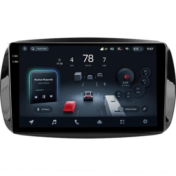 Штатна магнітола Teyes CC4 Pro 12+256 Gb Mercedes Benz Smart Fortwo 3 C453 A453 W453 2014-2020 9" 2k (L1)