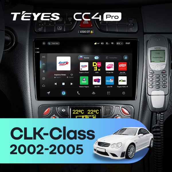 Штатна магнітола Teyes CC4 Pro 8+128 Gb Mercedes Benz CLK Class C209 A209 (F2) 2002-2005 9" 2k (L1)
