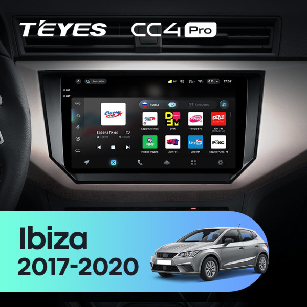 Штатна магнітола Teyes CC4 Pro 8+128 Gb Seat Ibiza 2017-2020 9" 2k (L1)