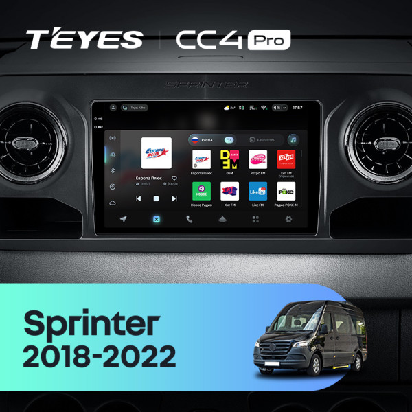 Штатна магнітола Teyes CC4 Pro 8+128 Gb Mercedes-Benz Sprinter (F1) 2018-2022 10" 2k (L1)