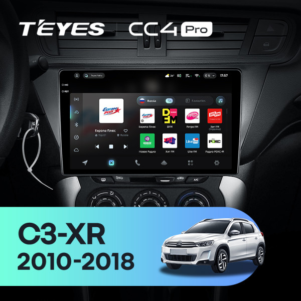 Штатна магнітола Teyes CC4 Pro 8+128 Gb Citroen C3-XR (F2) 2010-2018 10" 2k