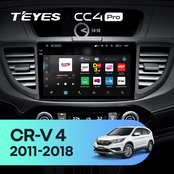 Штатна магнітола Teyes CC4 Pro 12+256 Gb Honda CR-V CRV 4 RM RE (9 inch) 2011-2018 (A) 9" 2k