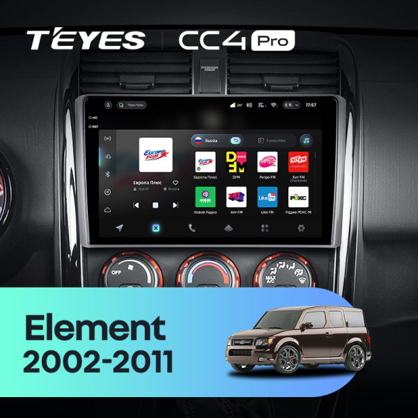 Штатна магнітола Teyes CC4 Pro 12+256 Gb Honda Element YH 2002-2011 10" 2k
