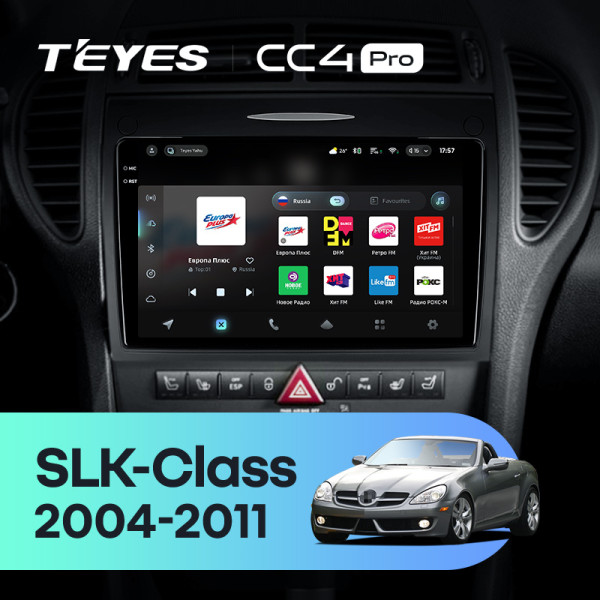Штатна магнітола Teyes CC4 Pro 12+256 Gb Mercedes-Benz SLK-Class SLK Class R171 2004-2011 9" 2k (L1)