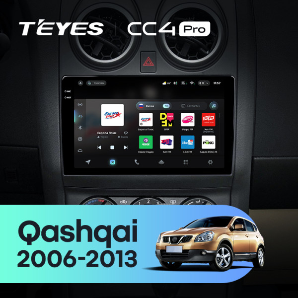 Штатна магнітола Teyes CC4 Pro 12+256 Gb Nissan Qashqai 1 J10 2006-2013 (F2) 9" 2k