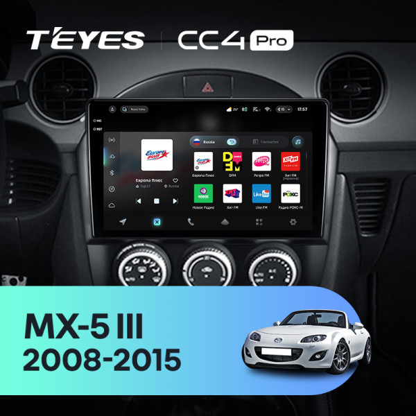 Штатна магнітола Teyes CC4 Pro 12+256 Gb Mazda MX-5 III 3 NC 2008-2015 9" 2k