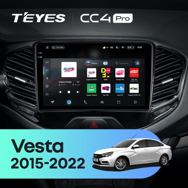 Штатна магнітола Teyes CC4 Pro 8+128 Gb LADA Vesta Cross Sport (F1) 2015-2022 9" 2k
